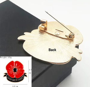Tùy chỉnh kim loại hoa men ve áo pins đồ trang sức kẻo chúng ta quên anh túc Trâm chân ngày tưởng niệm huy hiệu anzac quà tặng ngày tưởng niệm - Product Image 2