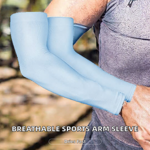 Manchon de bras unisexe personnalisé respirant à séchage rapide en Spandex/Polyester pour sports de plein air, protection solaire, rafraîchissement des mains, course à pied, pêche - Product Image 2