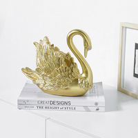 Sculpture de cygne personnalisée en résine époxy européenne, artisanat d'art populaire, décoration artistique pour la maison, cadeaux d'affaires pour les fêtes, porte-bouteilles