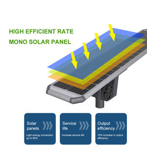Lampadaires solaires LED tout-en-un 12V et 24V IP65 pour l'extérieur, alimentation par batterie, avec certificats CE et RoHS pour application routière - Product Image 5