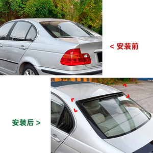 Bmw Rear Spoiler Piano Black Carbon Fiber Texture Abs Ducktail For 3 Series E46 1998-2004 <b>M3</b> Models - Product Image 4