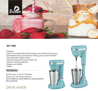Nouvelle conception de mixeurs électriques de cuisine, mélangeurs à café, mixeurs pour boissons, machine à milkshake pour la maison et l'extérieur avec lame en acier inoxydable