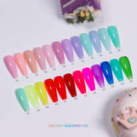 Hema Free 48 Couleurs 15ml Gel UV LED Solide Crémeux pour Extension d'Ongles en Pot