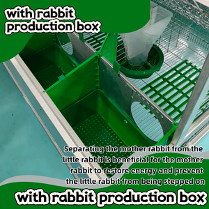 กรงกระต่ายสองแถวชุบสังกะสีแบบจุ่มร้อนติดกับบ้านกระต่าย2ชั้น16เซลล์ - Product Image 4