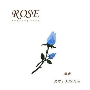 Classical Style Embroidery Iron on Colorful Rose Patch for Decoration - Product Image 4