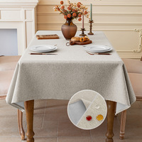 Nappe en faux lin tissu nappe neutre Nature fausse toile de jute couverture de Table de cuisine pour salle à manger, fête, ferme