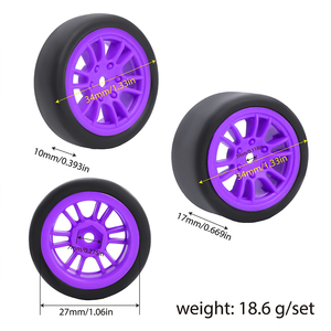 Pièces et accessoires de voitures RC en gros, 1/24 Losi Micro T, 1/28 Micro B, pneus et jantes de <span class=keywords><strong>drift</strong></span> - Product Image 2