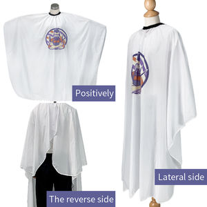 Cape <span class=keywords><strong>de</strong></span> <span class=keywords><strong>coiffure</strong></span> blanche pure avec LOGO personnalisé Tablier <span class=keywords><strong>de</strong></span> salon <span class=keywords><strong>de</strong></span> <span class=keywords><strong>coiffure</strong></span> Cape <span class=keywords><strong>de</strong></span> coiffeur pour plat et lisse imperméable - Product Image 5