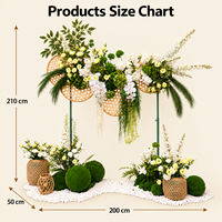 Arche de mariage en soie personnalisable, durable, faite à la main, avec décoration florale blanche et verte, pour fête, salon, photomaton, cérémonie, toile de fond