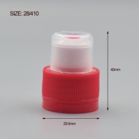 Haute qualité 28mm 28/410 plastique Push Pull Sport Water Drinking Cap avec couvercle