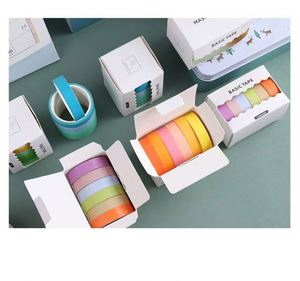 Juego de Cintas de Papel Autoadhesivas de Color Sólido - Serie Multicolor (Océano/Otoño/Lavanda/Foresta) para Scrapbooking, Manualidades y Oficina - Product Image 5