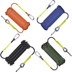 Custom Logo 6mm 8mm 10.5 Mm 12mm 16mm Rugged Static Escape Rope Rappelling Rescue Outdoor Hiking Safety Rope Rock Climbing Rope