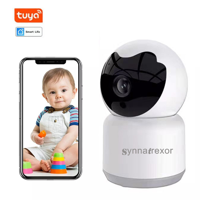 Smart Wireless 1080p 360 Degree Night Vision Pan-Tilt Surveillance Intercom Baby Monitor with WiFi Security Camera