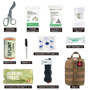 <span class=keywords><strong>Kit</strong></span> táctico avanzado para traumatismos, botiquín de primeros auxilios de emergencia para exteriores, mochila de supervivencia de 72 horas, bolsa diseñada de fábrica para una respuesta rápida