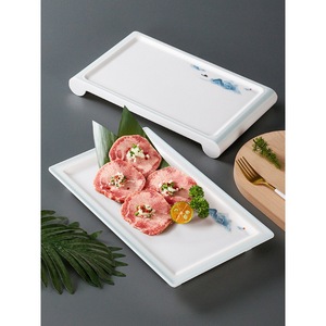Xiangyuan <b>melamine</b> tableware <b>plates</b>, rectangular, for restaurants and hotels, serving dishes, imitation porcelain, commercial - Product Image 1