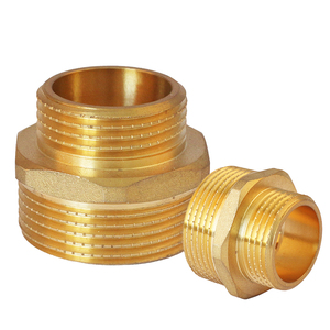 Raccord de plomberie YOD personnalisé <span class=keywords><strong>sans</strong></span> plomb DZR, raccord de tuyauterie 3/4 1/2 pouce BSP/NPT, adaptateur fileté mâle, raccord hexagonal réducteur en laiton - Product Image 4