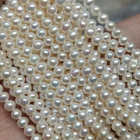 Perles d'eau douce naturelles semi-rondes 2-10mm, surface propre, matériau pour chaîne de pull, semi-finies, en vrac, pour bijoux féminins
