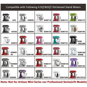 HUIZHAN 5QT Tazón mezclador de acero inoxidable de alta calidad Uso doméstico para piezas de licuadora <span class=keywords><strong>KITCHENAID</strong></span> <span class=keywords><strong>Accesorios</strong></span> eléctricos plateados - Product Image 5