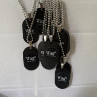 Collier en métal NFC avec porte-clés RFID en métal, collier en métal NFC pour contrôle d'accès