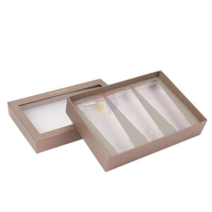 Enlace de logotipo personalizado de alta calidad a embalaje de caja de papel cosmético impreso personalizado de alta calidad con ventana transparente - Product Image 3