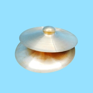 Wholesale Pair Pack Solid Brass Hand Crash Cymbals Orff Percussion Instrument Kids Early Rhythm Ensemble Educational <b>Musical</b> Toy - Product Image 3