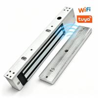 Serrure Électromagnétique Tuya WiFi 280KG 600LBS, Contrôle à Distance par Application Intelligente, Verrou Magnétique pour Contrôle d'Accès, Porte Simple, EM Maglock DC12V