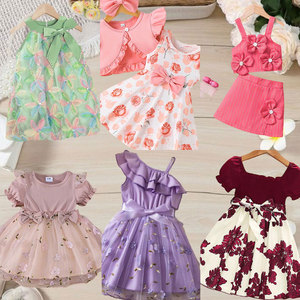 High Quality Wholesale Latest Children Dress Designs Used <b>Clothes</b> Summer Ropa De Bebe, Random Delivery Dress for Children - Product Image 1