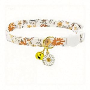 Collier pour chaton avec pendentif fleur mignon, accessoires festifs pour animaux de compagnie pour le Nouvel An et Thanksgiving - Product Image 1