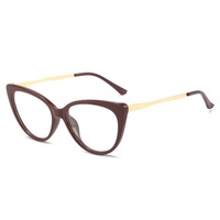 Monture de Lunettes Oeil de Chat Tendance 2026 TR90 Bloquant la Lumière Bleue, Monture Optique Rétro de Luxe pour Femmes et Dames