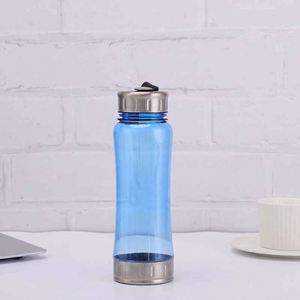 Green Plastic Water <b>Bottle</b> With Screw-On Cap And Rope For Outdoor Hiking And Camping Use Bpa Free Sports Design - Product Image 2