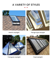 Apertura de control remoto inteligente Tragaluz impermeable Ventana de techo de vidrio Tragaluz Marco de aluminio Ventanas de techo corredizas dobles