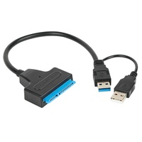 USB 3,0 a SATA Cable de adaptador de disco duro USB 3,0 a SATA 22pin 2,5 pulgadas SSD SATA convertidor de adaptador USB 2,0 con Cable de alimentación