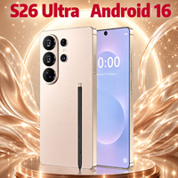 Smartphone S26 Ultra Berkualitas Tinggi 22GB+2TB Dual Sim 5G Ponsel Pintar Deca Core Berkualitas Tinggi Dual SIM 7.3 Inci S26 ultra Ponsel Seluler