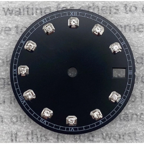 Esfera de reloj de 28.5mm con efecto sol y diamantes, accesorio modificado para movimiento mecánico NH35 NH36, piezas de reloj - Product Image 5