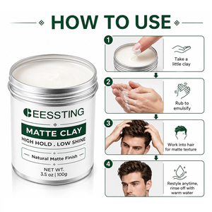 Cera para el Cabello de Hombre con Logotipo Personalizado, Fijación Fuerte, Control de Grasa, Acabado Mate, Larga Duración - Product Image 5