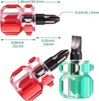 Kit d'outils de tournevis pour machine à coudre, mini tournevis court, comprenant un tournevis plat à tête fendue, mini tournevis de poche pour la couture