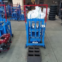 Machine à Briques Manuelle Mobile Ponteuse pour Blocs de Béton et Ciment, Petite Machine à Parpaings Creux à Vendre aux États-Unis