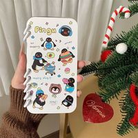 Venta caliente nuevo producto adecuado para iPhone 1716 15 Pro Max Creative Penguin Notebook Flip up práctico soporte funda para teléfono