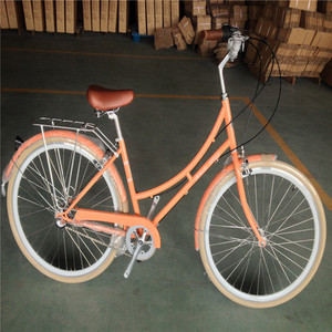 Bicicleta Urbana de 3 Velocidades, Clásica, Retro, Híbrida, con Portaequipajes Trasero y Guardabarros, Estilo Vintage - Product Image 2