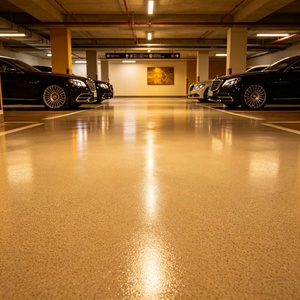 Peinture époxy pour sols en béton et carrelage, effet marbre auto-nivelant, imperméable, à base de sable coloré, de la marque Source Factory - Product Image 5