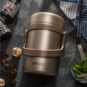 Termo sellado al vacío negro tarro de comida frasco doble pared térmica inoxidable fiambrera comida termo - Product Image 6