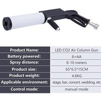 Canon à CO2 portable Topflashstar avec LED RGB DMX, machine à fumée à glace sèche pour effets d'ambiance DJ, discothèque, scène