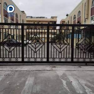 <span class=keywords><strong>Portail</strong></span> en fer forgé sur mesure Prima avec porte en fer durable et structure de clôture, revêtement doré - Product Image 3