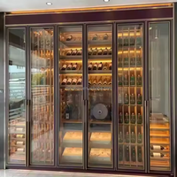 Système de rangement et de présentation de vin personnalisé en acier inoxydable pour hôtels, restaurants, bars et villas