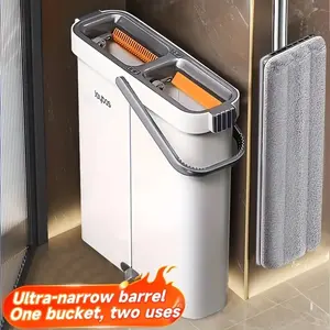 JOYBOS-mopa y cubo con juego de escurridor, manos libres, suelo plano, cubo, sistema de limpieza de suelo para el hogar, para todos los suelos - Product Image 3
