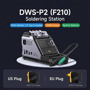 Estación de Soldadura Mini FNIRSI DWS-P2 F210 de 100W, Tipo-C 100.C-450.C, Kit de Soldadura Inteligente Portátil con Mango F210 y 3 Puntas Prec - Product Image 1