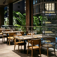 Ensembles de meubles de restaurant modernes tout-en-un, meubles de salle à manger en bois de luxe, tables et chaises pour cafés, hôtels et restaurants
