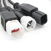 Cable de Extensión OBD2 de 6 Pines Yamaha a 16 Pines Compatible con Honda, Herramienta de Diagnóstico, Lector de Códigos para Motocicletas
