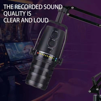 Microphone dynamique à condensateur USB filaire professionnel pour studio, streaming en direct, enregistrement de podcasts, jeux