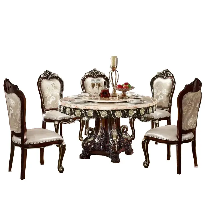 Italienische Luxus möbel Set Gothic Restaurant Tisch und Stuhl Kombination Restaurant Restaurant Tisch und Stuhl